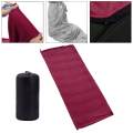 Soft Fleece Sleeping Bag Liner Business Backpacking Thermal Camping Blanket Deep Red. 