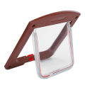 Square PP Controllable Switch Pet Door Dog Cat Flap Door Coffee Color. 