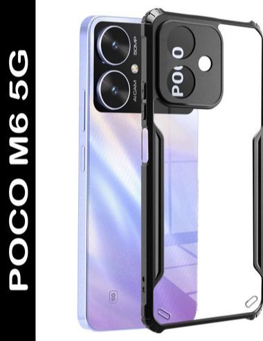 For Xiaomi Poco M6 5G, Redmi 13C, Redmi 13R Transparent Back Case Luxury Xundu Shock-Proof Bumper Protective Phone Cover