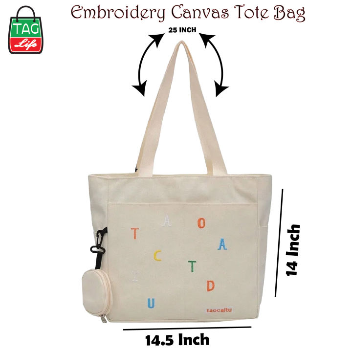 TAG%20Lifestyle%20Exclusive%20Alphabet%20Embroidery%20Design%20Canvas%20Tote%20Bag%20Sand%20Brown%20Color%20Fashionable%20Top%20Handle%20With%204%20Outside%20Pockets%20Trendy%20Fashionable%20Tote%20Bag%20for%20University,%20College%20Students%20Girls%20And%20Women%20With%20Free%20Pouch,%20Pencil%20Bag%20-%20Image%208