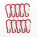 10pcs M6 Color Carabiners Aluminum Alloy Carabiner Spring Snap Clip Hooks Keychain Climbing Carabiner for Keys Camping Tools.