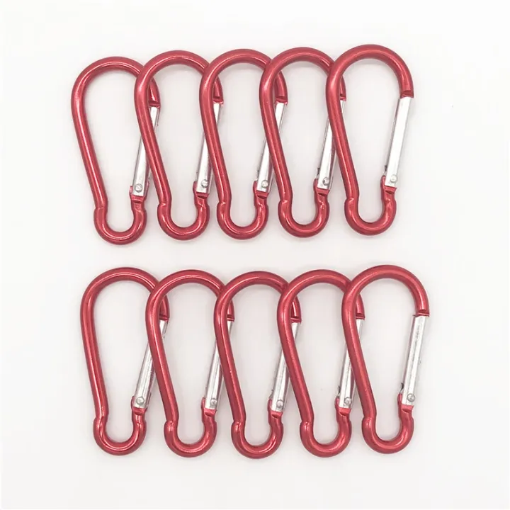 10pcs%20M6%20Color%20Carabiners%20Aluminum%20Alloy%20Carabiner%20Spring%20Snap%20Clip%20Hooks%20Keychain%20Climbing%20Carabiner%20for%20Keys%20Camping%20Tools%20-%20Image%202