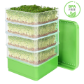 Bean Seed Germination Kit, Micro-Green Plant Growing Tray, Drain Tray, Four-Tier Stackable Sprout Growing Kit Easy Install.