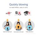 Inflatable U-shape Travel Pillows Airplane Panda Cushion Short Plush Fabric Neck Pillow Car Office Nap Headrest Nackenkissen.