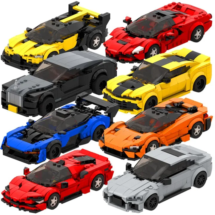 2022 Hot MOC Speed City Car Champion Racer Classic Supercar Building ...