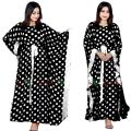 New Attractive Womens Premium Quality Linen Dot Print One Piece Kaftan Stylish Comfortable Casual Dress. 