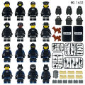 【Thriving】 16pcs Soldiers Mini Figures SWAT Series Kids Building Blocks Education Legoing Army Toys gift. 