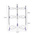 Kitchen Pot Rack Crock Pot Shelf Chrome-Plated 3 Tier Round Shelf Storage Tower Crock Pot Heat Insulation Pot Holder.