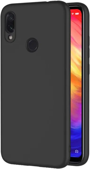 For%20Xiaomi%20Redmi%20Note%207/%20Note%207%20Pro%20Premium%20Silicone%20Matte%20Soft%20Phone%20Case%20-%20Black%20-%20Phone%20Back%20Cover%20-%20Image%205