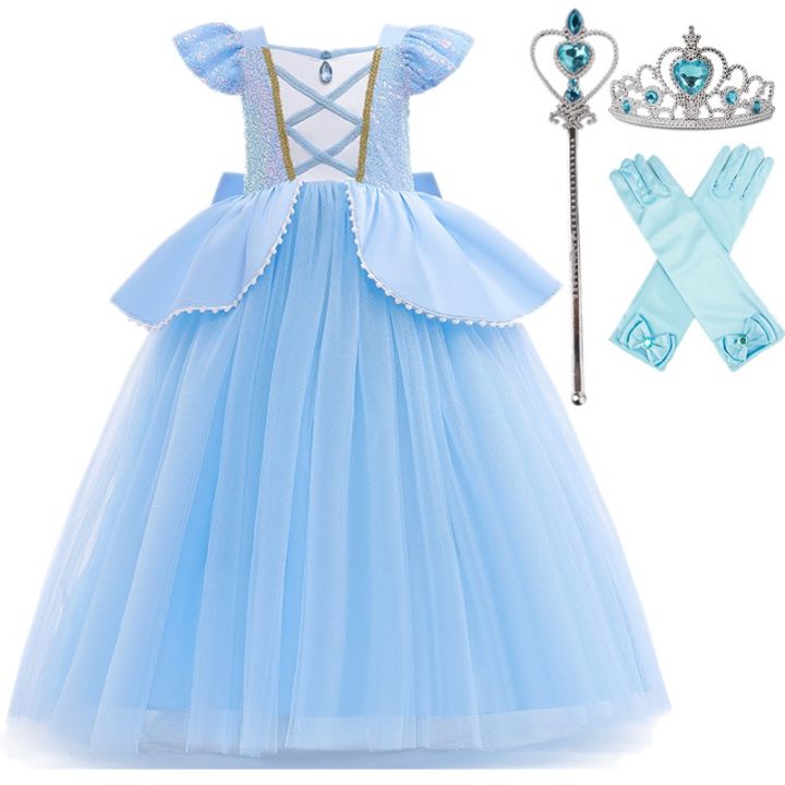 Main%20dress%20with%20crown%20hand-played%20costume%20children's%20clothing%20Cinderella%20cosplay%20girl%20sequin%20male%20set%20birthday%20party%20prom%20dress%203-10%20years%20old%20-%20Image%203