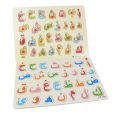 Bangla ক খ Wooden Alphabet Puzzle Board For 1-3 Years Old Girls and Boys For Learning Letter Kid Early educational toys baby hand grasp wooden puzzle toy alphabet and digit learning education child wood jigsaw toy - Baby Toys.