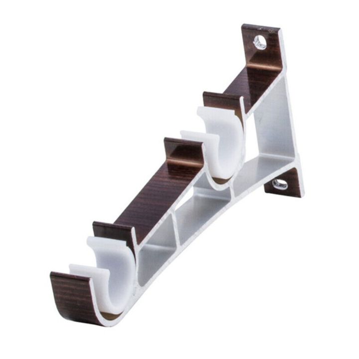 Heavy Duty Home Decor Curtain Accessorie Hang Curtain Rod Holders Metal Double Rod Bracket Double Curtain Rod Bracket Window Hardware Holder