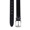 Black Leather Formal Belt For Men.