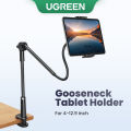 UGREEN Phone Tablet Stand iPad Holder for Bed iPad Mount Stand Gooseneck Tablet Stand Holder for Desk Video Re-cording Laying Down Rotating Swivel Swing Arm for iPad Pro iPhone Samsung Tabs Fire, 12.9''. 