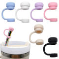 Reusable Silicone Straw Topper Eco-friendly Leak-proof Dust-proof Straw Cover Compatible Stanley Cup Fit Spill Stopper for.