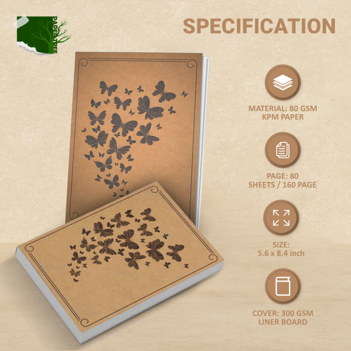Papertree%20Vintage%20A5%20Notebook%20Sketchbook%20Drawing%20Sketchpad%20Flying%20Butterfly%20Perfect%20for%20Graphite%20Colour%20Pastel%20and%20Charcoal%20Art%20-%20Image%202