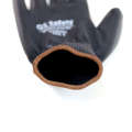 QS/Black PU2006E Labor Protection Wear resistant Industrial Breathable Protective Work Gloves for Construction Sites. 