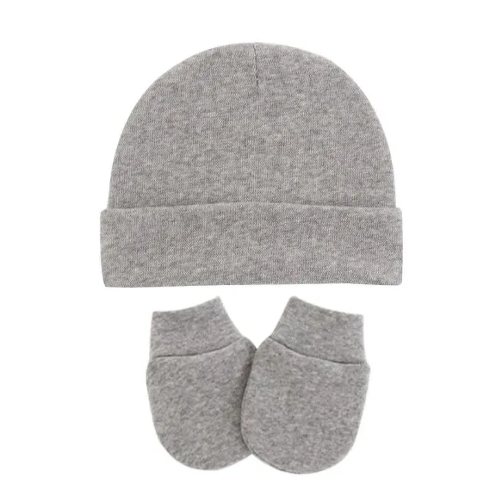 Autumn%20Winter%20Newborn%202/3%20Pcs%20Hat%20Gloves%20And%20Socks%20Set%20For%20Baby%20Boys%20Baby%20Girls%20Cotton%20Soft%20Headwear%20Solid%20Color%20Infant%20Nightcap%20-%20Image%203