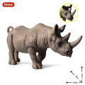 Kids Simulation Animal Model Wild Rhino Hippopotamus Bison Animal World Set Static Solid Plastic Toy. 