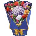 Pop-Up Bouquet, Pop-Up Paper Flower Bouquet Greeting Card, Mother'S Day Birthday Female Easter Gift Card Bowtie C. 