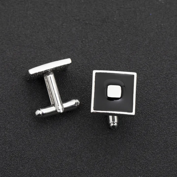 %EF%BC%88New%EF%BC%89Men%20Cufflink%20Exquiite%20quare%20Black%20Enamel%20Paint%20Cufflink%20Modern%20-%20Image%205