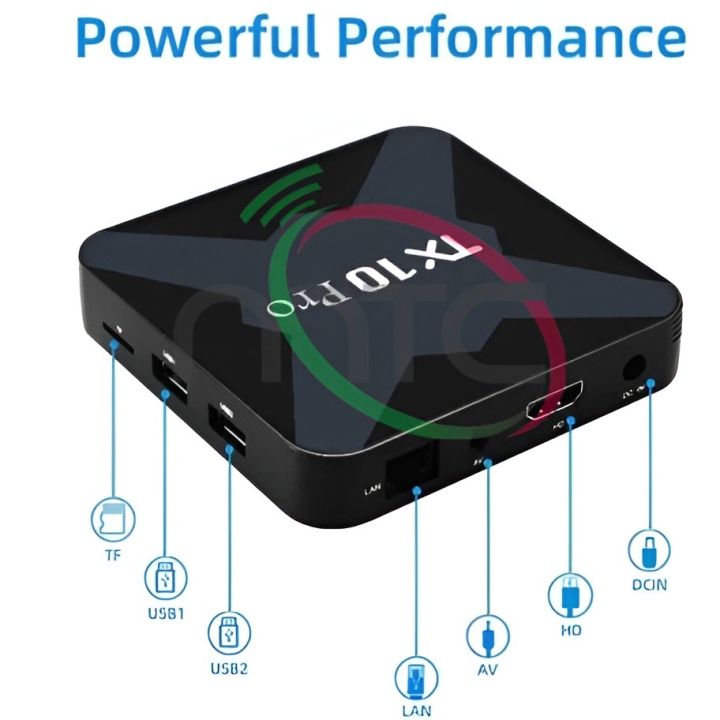 TX10 PRO TV Box 8K 2GB RAM 8GB Rom Android TV Box With 5GHz Dual Band Wi-Fi Voice Remote