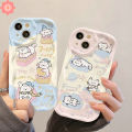 Creative Candy-Colored Stars Cartoon Puppy Kitten Phone Case Compatible For IPhone 15 7Plus 11 14 13 12 Pro Max 7 XR X 6 8 6S Plus XS MAX SE 3D Wavy Curved Edge Soft Cover. 