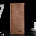 CarrKen Men's Wallet Long 2023 New Oil Wax Leather Wallet Men's Gift Retro Cross border Multi Card Wallet Ultra Thin Trendy Fash.