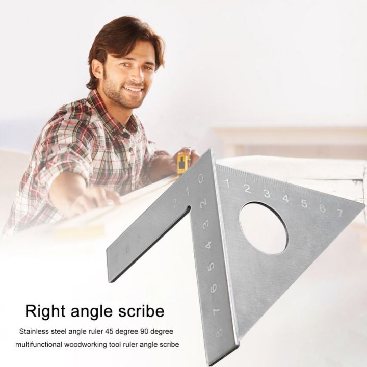 Triangular Scriber Woodworking Scriber 45/90 Degrees Protractor Marking Gauge ...