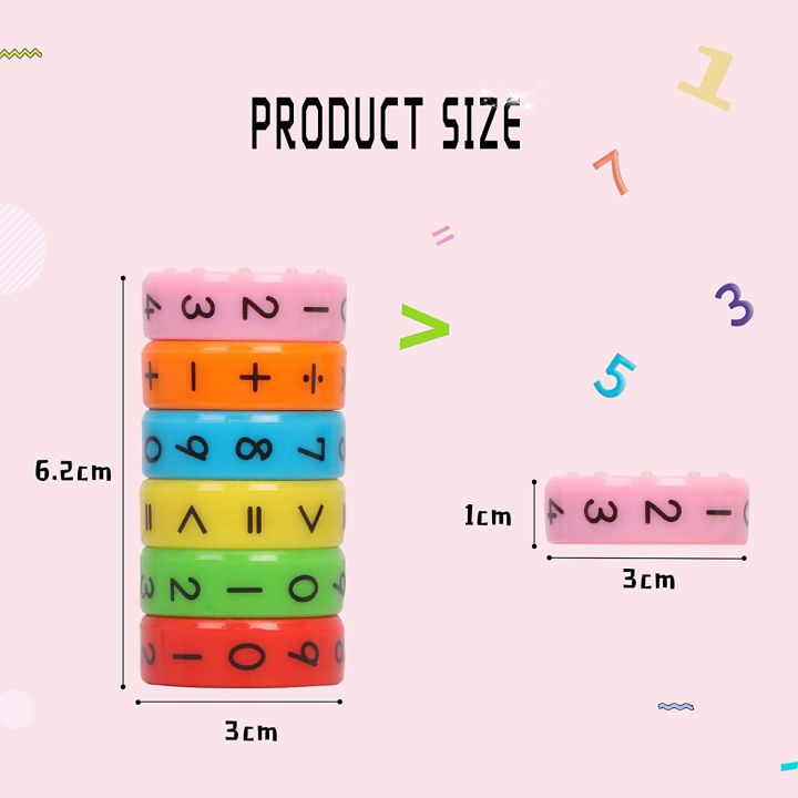 Magnetic Arithmetic Learning Toy, Cylinder Numbers, Intelligence Development Toy, Kids Number Game Blocks,  Magnetic Math Toy