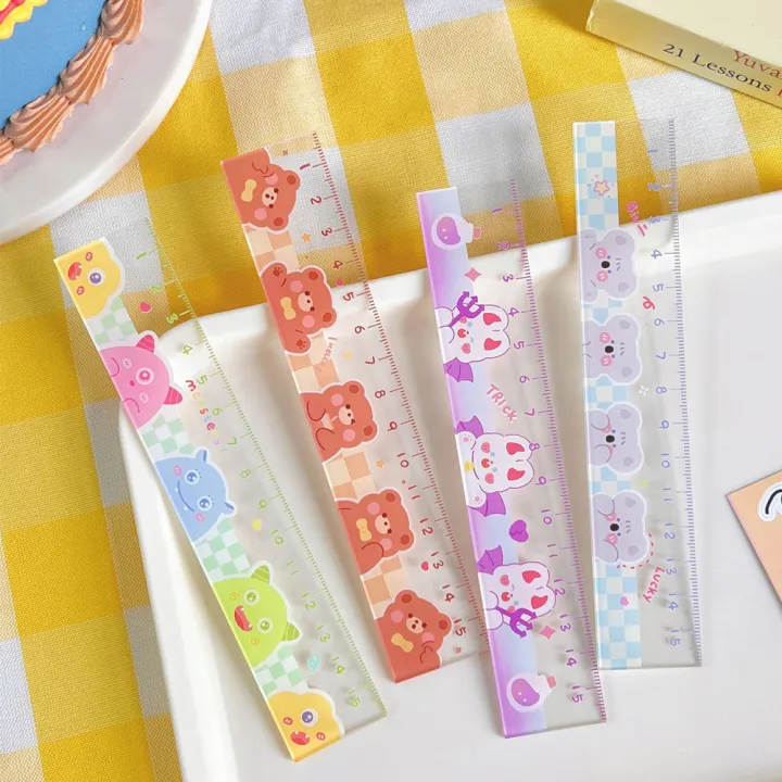 1/3Pcs%2015Cm%20Cute%20Cartoon%20Pattern%20Straight%20Ruler%20Kawaii%20Stationery%20Funny%20Drawing%20Gift%20Office%20School%20Measuring%20Drawing%20-%20Image%208
