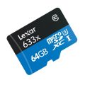 Lexar 64GB High-Performance Class 10(prod Life official warranty) 633x microSDHC/microSDXC UHS-I Card BLUE Series Micro SD Card.