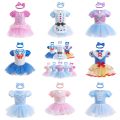 Baby Girl Romper Dress With Headband Elsa Tris Fairy Belle Mermaid Snowwhite Girl Clothes Size 3-18M Cute Design Infant Dress. 