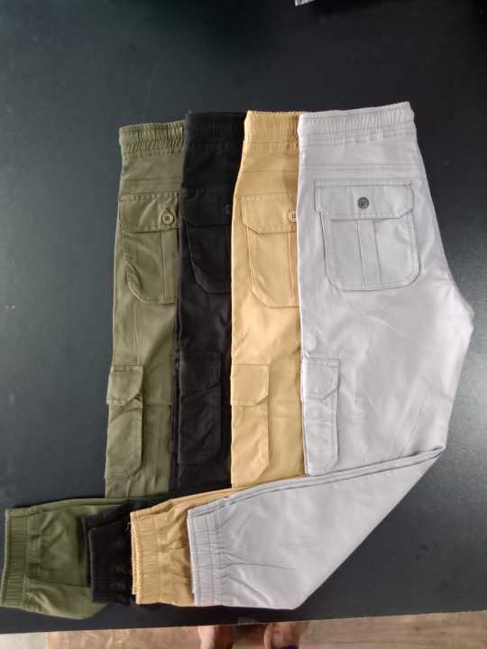 New Multi-Pockets Spring Summer Cargo Pants Men Streetwear Zipper Leg Skinny Work Joggers mobile pant