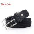 Green Longer Elastic Belts For Men Woven Braided Fabric Comfort Stretch Casual Belts 1-3/8 Wide Hot Metal Stretch 160 cm Belt. 