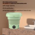 Portable Washing Machine 6.5L/8L Foldable Mini Washer with 3 Cleaning Modes Half Automatic Washing Machine for Baby Clothes, Underwear or Small Items, Dorm, Camping Green. 