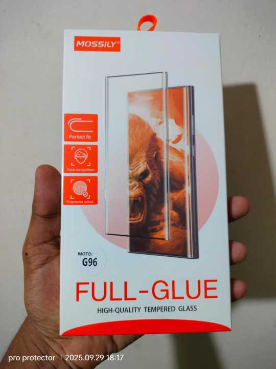 For Moto G96 Full Glue Protector Full Screen Transparent Premium Quality Gorila Glass Screen Protector Full Glue Tempered Glass Screen Protector
