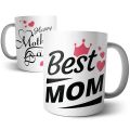 Happy Mothers Day - Best Mom - Multicolor Ceramic Mug White Int-2461 - Coffee Mug. 
