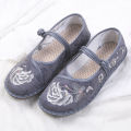 2022 New Old Beijing Cloth Women's Fashion Handmade Embroidered Hanfu Ethnic Style Soft Sole Mom Single Shoes.