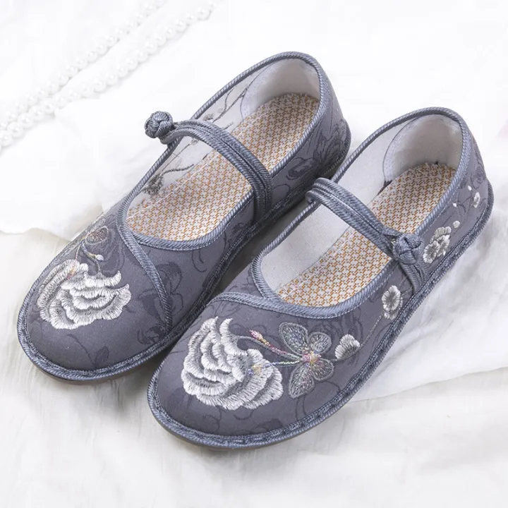 2022%20New%20Old%20Beijing%20Cloth%20Women's%20Fashion%20Handmade%20Embroidered%20Hanfu%20Ethnic%20Style%20Soft%20Sole%20Mom%20Single%20Shoes%20-%20Image%207