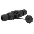 RJ45 Ethernet Connector Water Dust Proof Adapter Black Outdoor 8 Pin Wire to Coupler IP67.