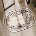Cross-border hot selling bathroom mat retro soft diatom mud water quick-drying non-slip bathroom toilet door anti-slip mat.