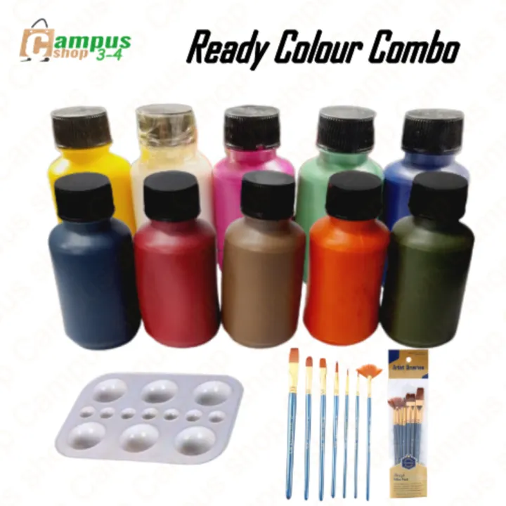 Acramine%20Ready%20Colour%20Combo%20Set%2010%20Colour%20+%207pcs%20Brush%20+%20Colour%20Pallate%20-%20Image%202