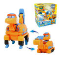 Newest Min Gogo Dino ABS Deformation Car/Airplane Action Figures REX/PING/VIKI/TOMO Transformation Dinosaur toys for Kids Gift.