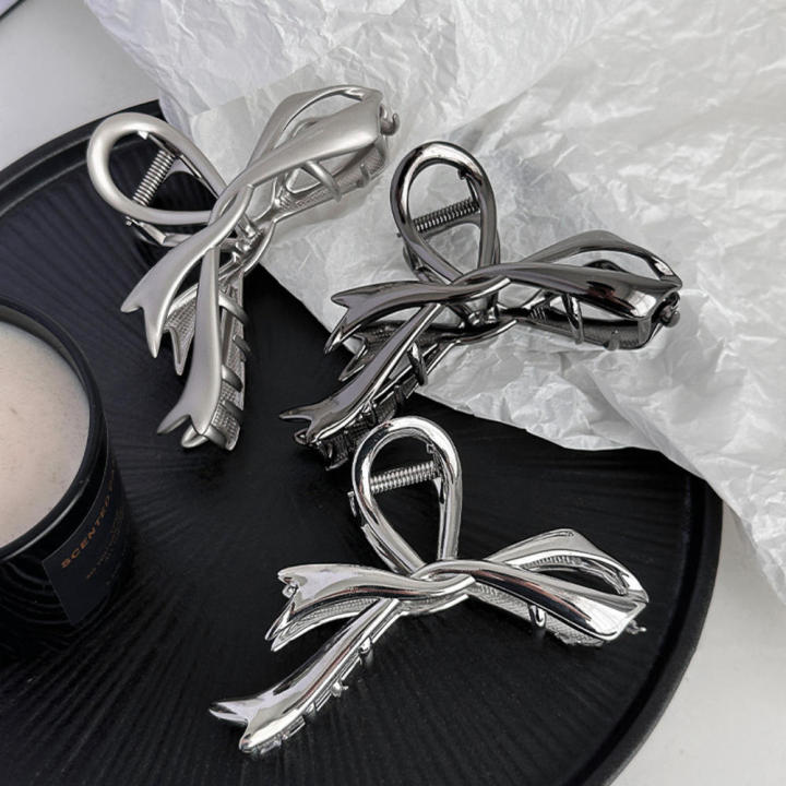 Metal%20Bow%20Hair%20Claw%20Bow%20Knot%20Personalised%20Advanced%20Bow%20Knot%20Shark%20Clip%20Vintage%20Ribbon%20Shape%20Claw%20Clip%20for%20Hair%20Styling%20Women's%20Fashion%20Hair%20Management%20Style%20Tool%20Accessorizing%20-%20Image%205