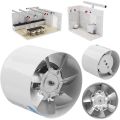 2X 4 Inch Inline Duct Fan Air Ventilator Metal Pipe Ventilation Exhaust Fan Mini Extractor Bathroom Toilet Wall Fan. 
