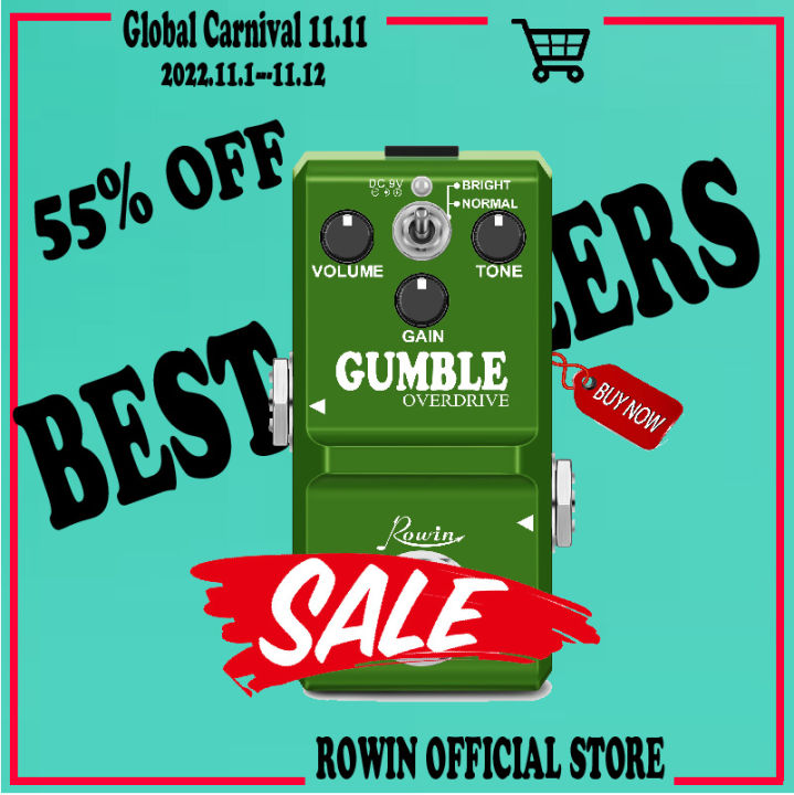 Rowin Ln-315 Gumbler Overdrive Guitar Dumbler Pedal Replicates The Tones Of The Legendary Dumble Amp-Smooth True Bypass