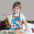 Children's Art Apron Childrens Painting Apron Children Art Smocks With Pocket And Sleeves For Age 3-11 Kitchen Chef Aprons For. 