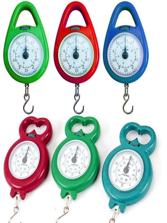 Hand held spring scale, hand holding mini weighing scale, portable electronic home express mechanical scale, luggage carrying ring, carry