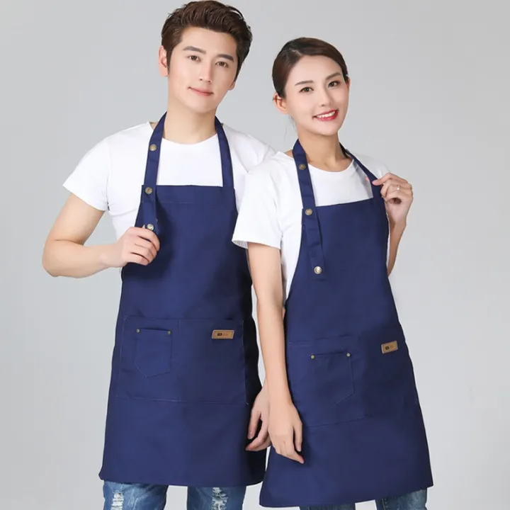 Adjustable%20Waterproof%20Fashion%20Solid%20Cooking%20Kitchen%20Bib%20Canvas%20Apron%20Dress%20With%20Pocket%20Side%20Wipes%20-%20Image%207